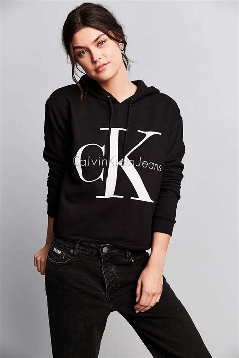 calvin klein cropped sweatshirt|calvin klein oversized hoodie.